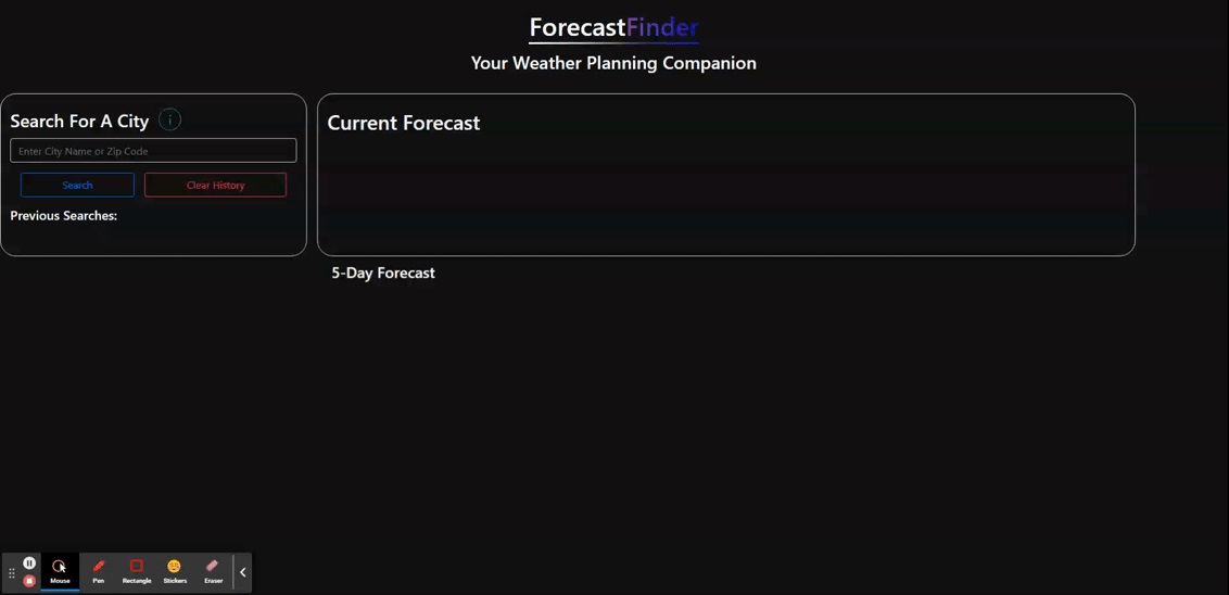 Still image of ForecastFinder